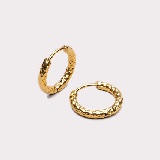 Kolczyki Hammered Hoops