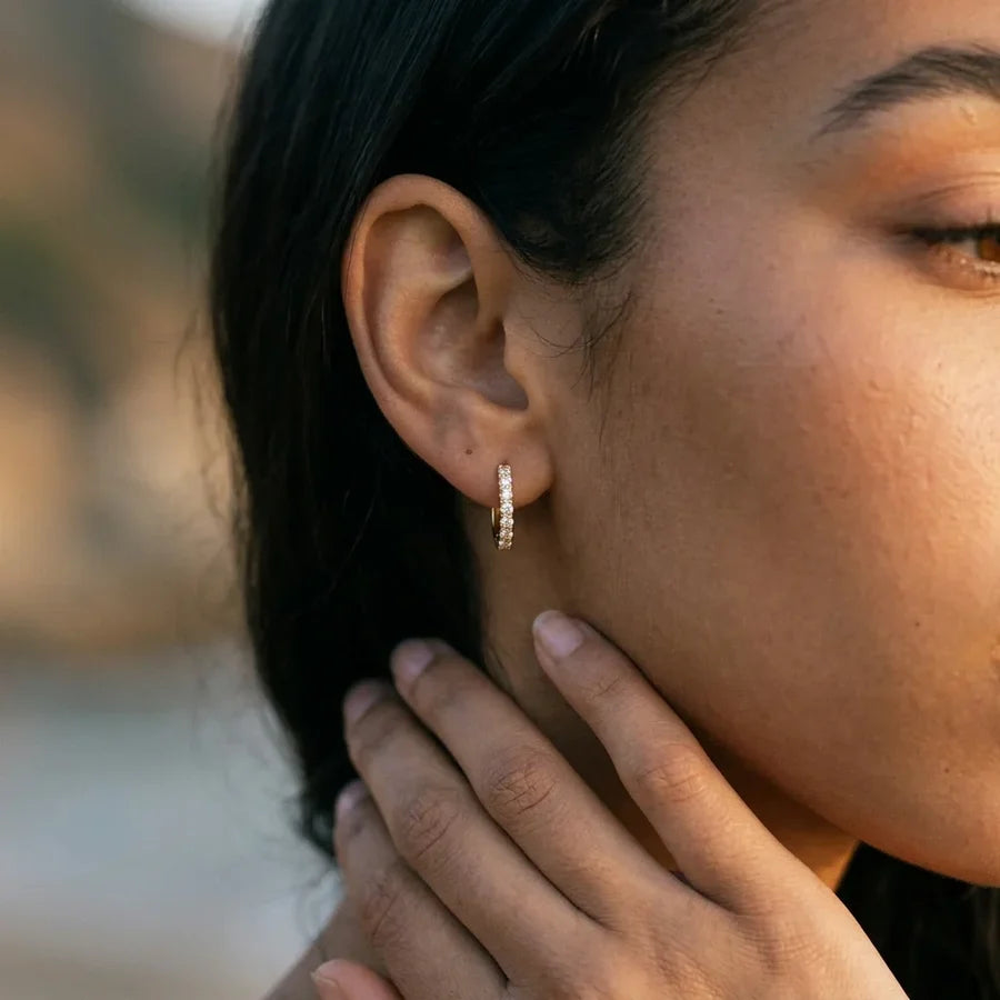 Alexandria Crystal Huggie Earrings