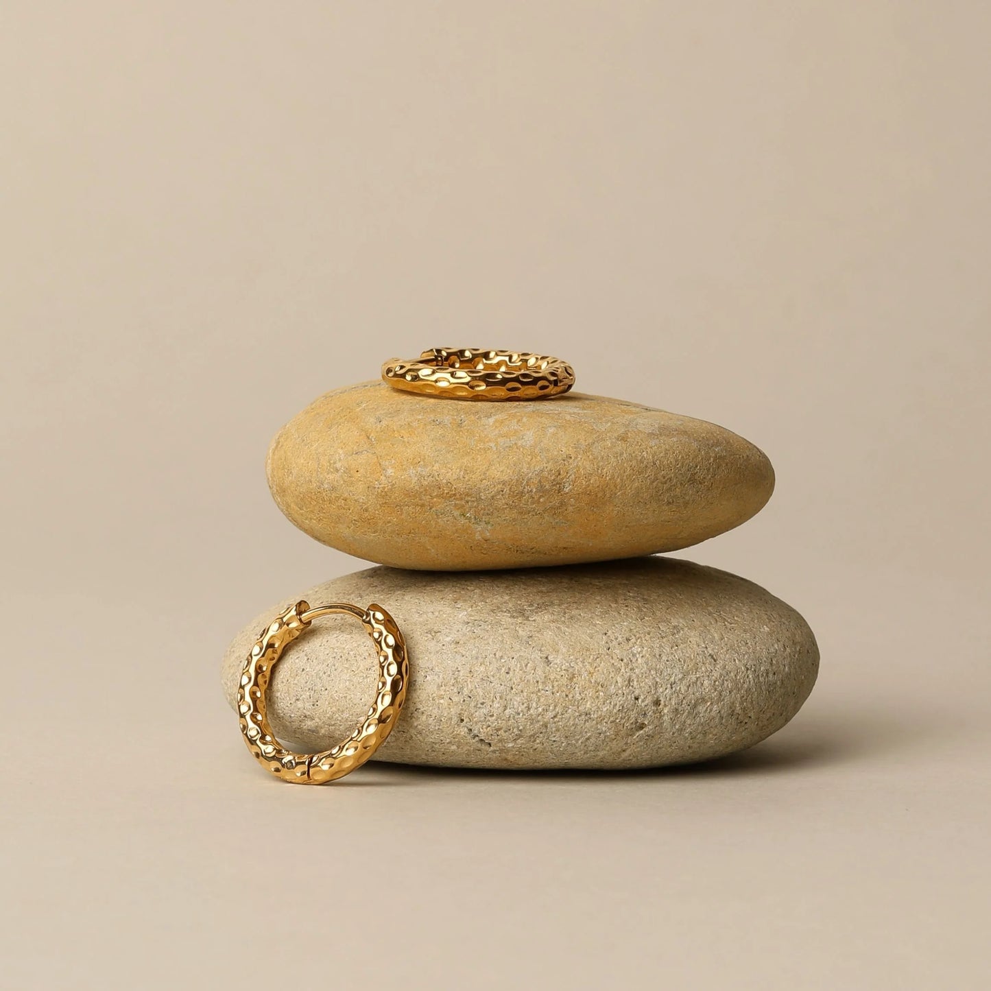 Kolczyki Hammered Hoops