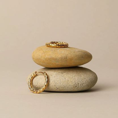 Kolczyki Hammered Hoops