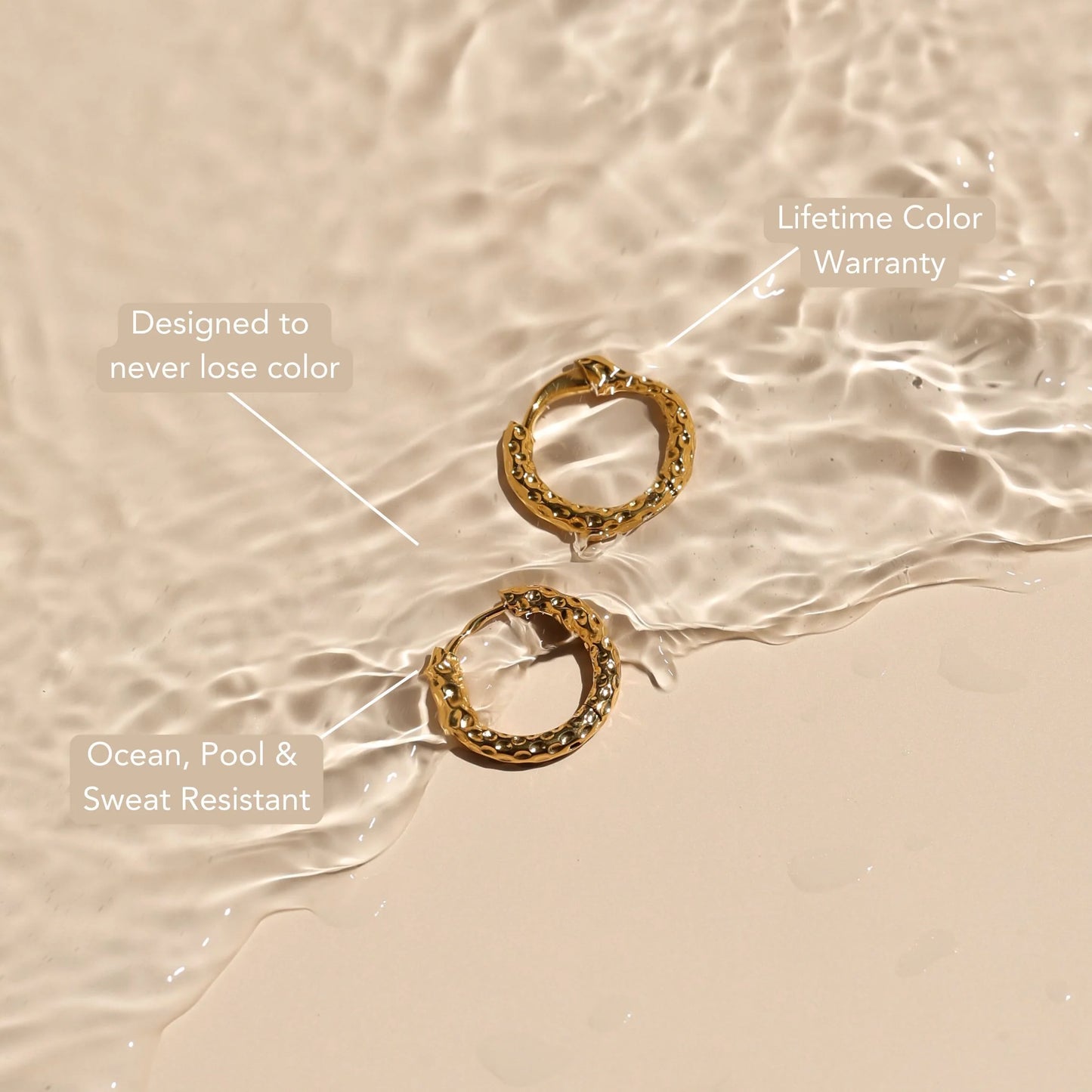 Kolczyki Hammered Hoops