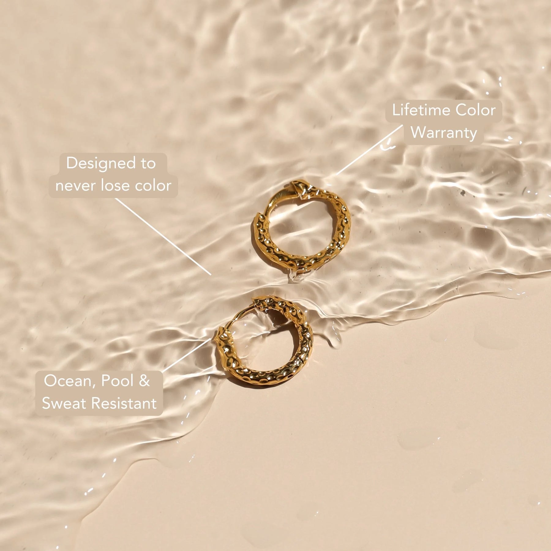 Kolczyki Hammered Hoops