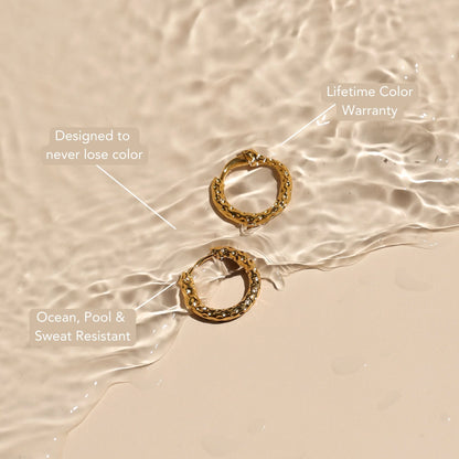 Kolczyki Hammered Hoops