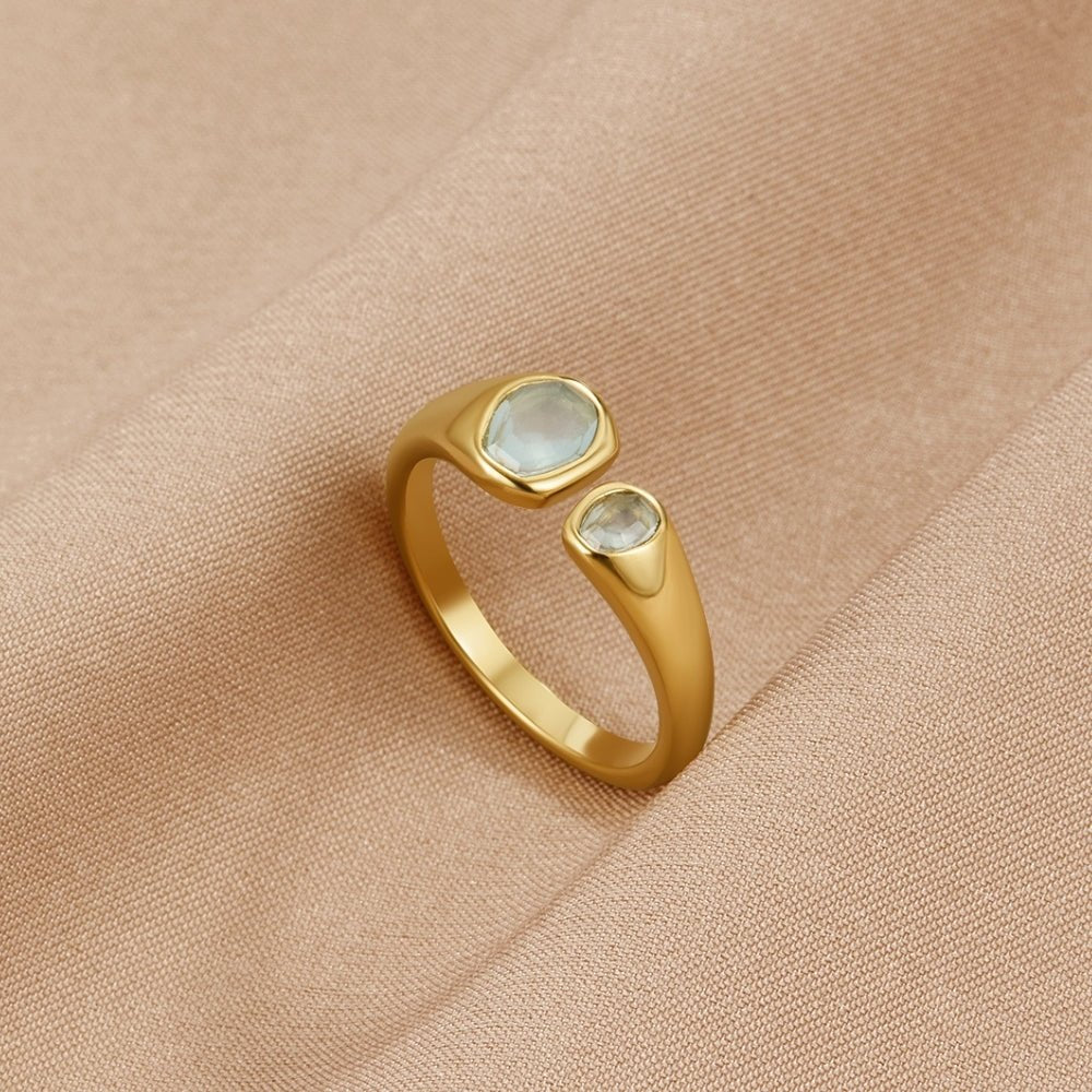 Azure Muse Natural Stone Wrap Ring — gallery image 1