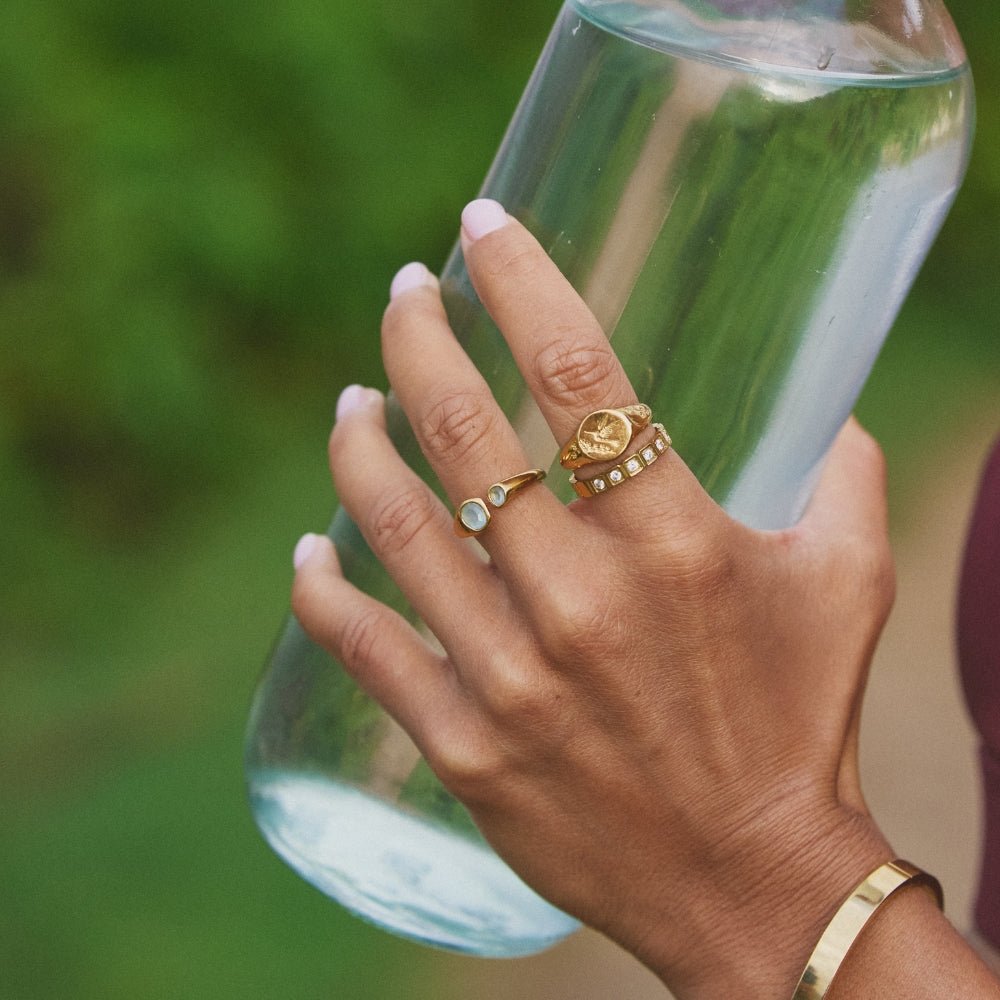 Azure Muse Natural Stone Wrap Ring — gallery image 3
