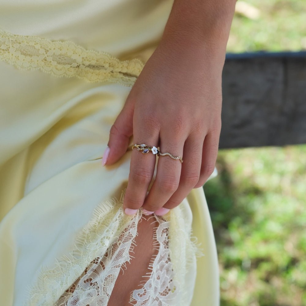 Fleur Lumiere Adjustable Blossom Ring — gallery image 5