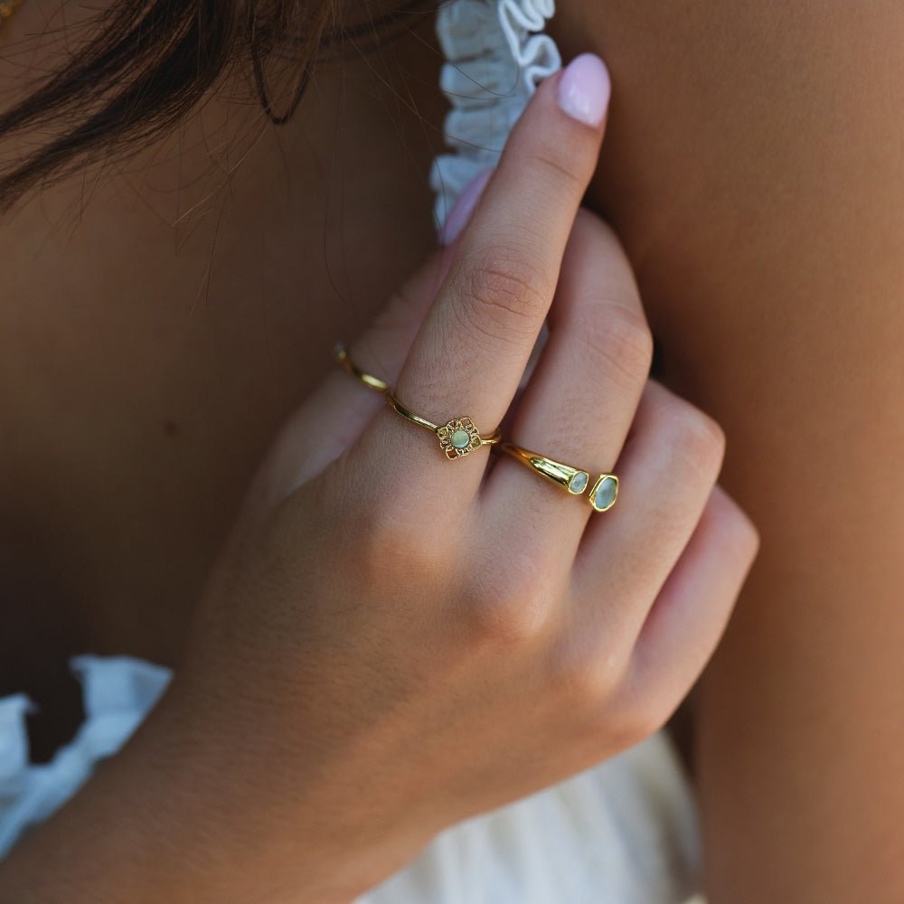 Lotus Reverie Gold Floral Ring — gallery image 3