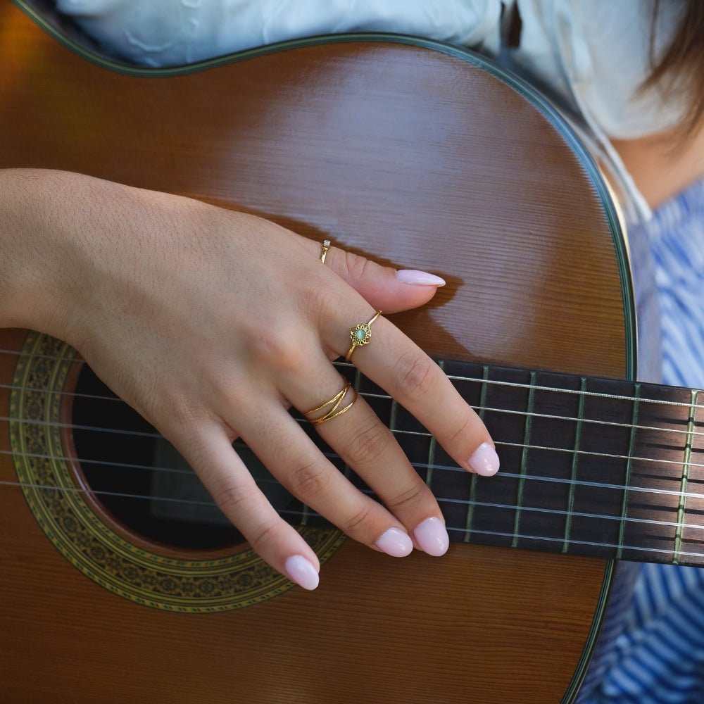 Lotus Reverie Gold Floral Ring — gallery image 5