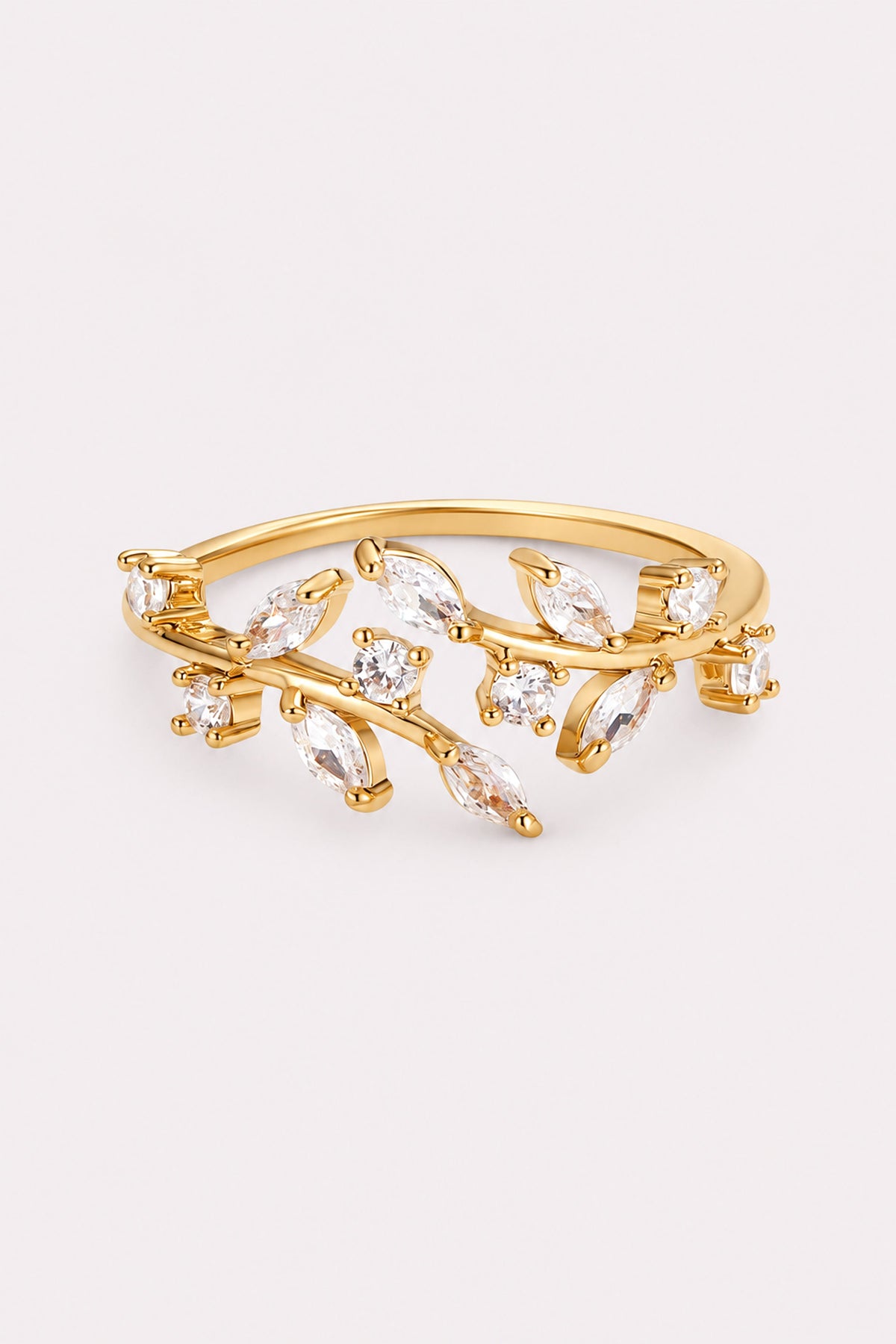 Wildvine Adjustable Crystal Ring — studio product view