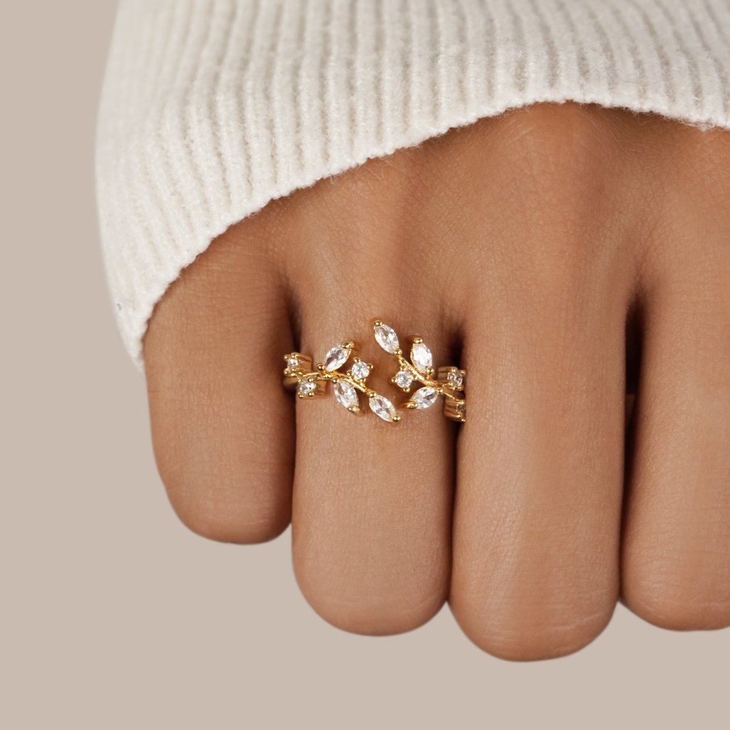 Wildvine Adjustable Crystal Ring — gallery image 2