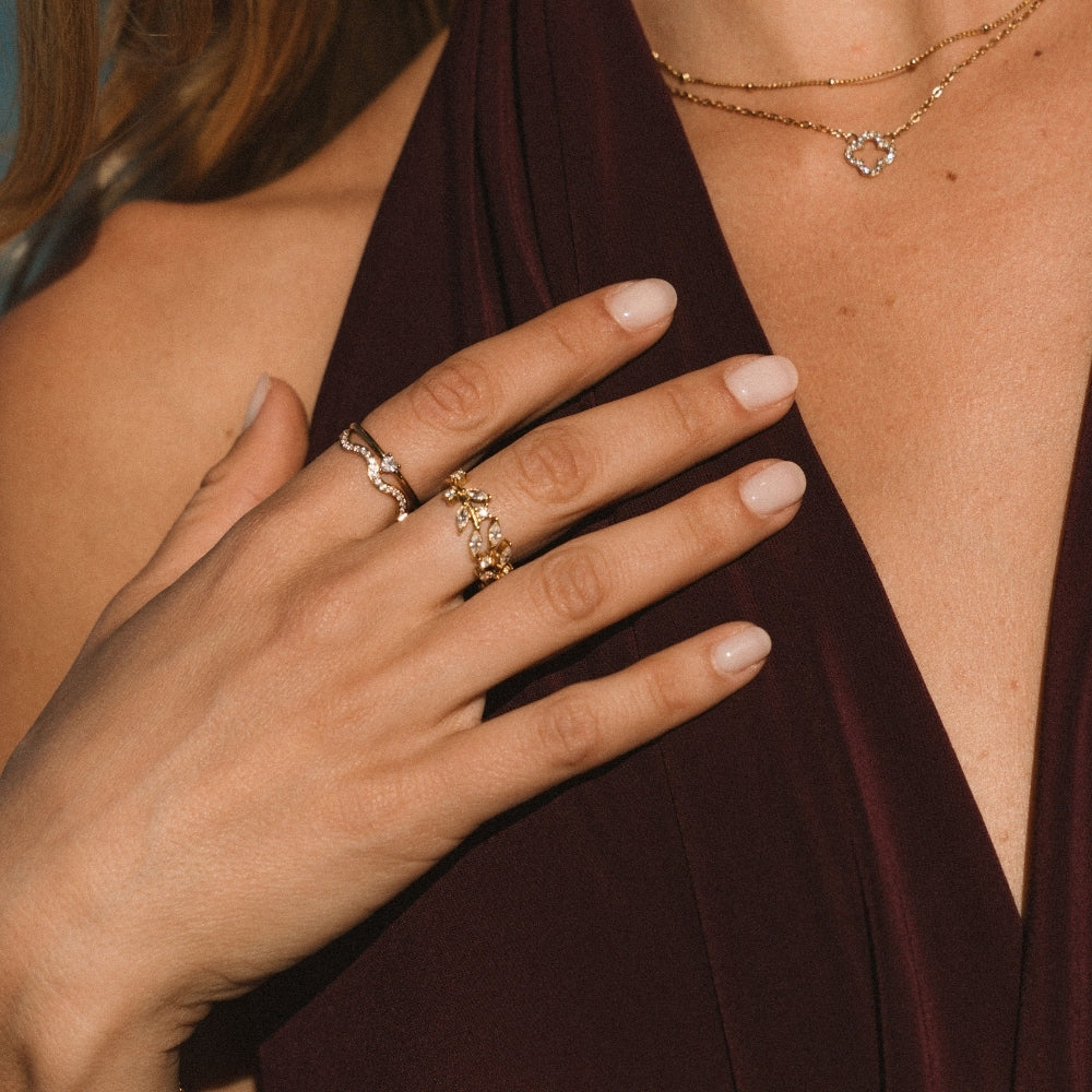 Wildvine Adjustable Crystal Ring — gallery image 3
