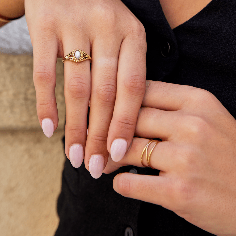 Infinite Lines Gold Loop Ring — gallery image 6