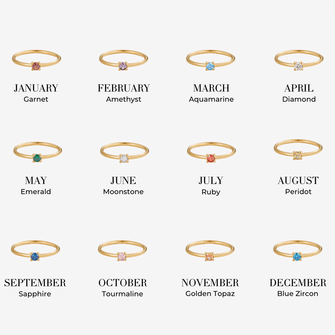 Month of You Birthstone-Inspired Crystal Ring — gallery image 3
