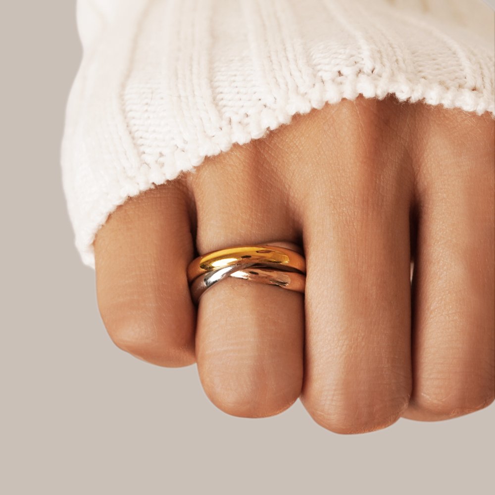 Trinity Tone Interlocking Ring — gallery image 2