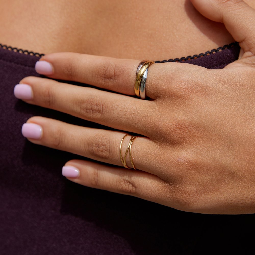 Trinity Tone Interlocking Ring — gallery image 3