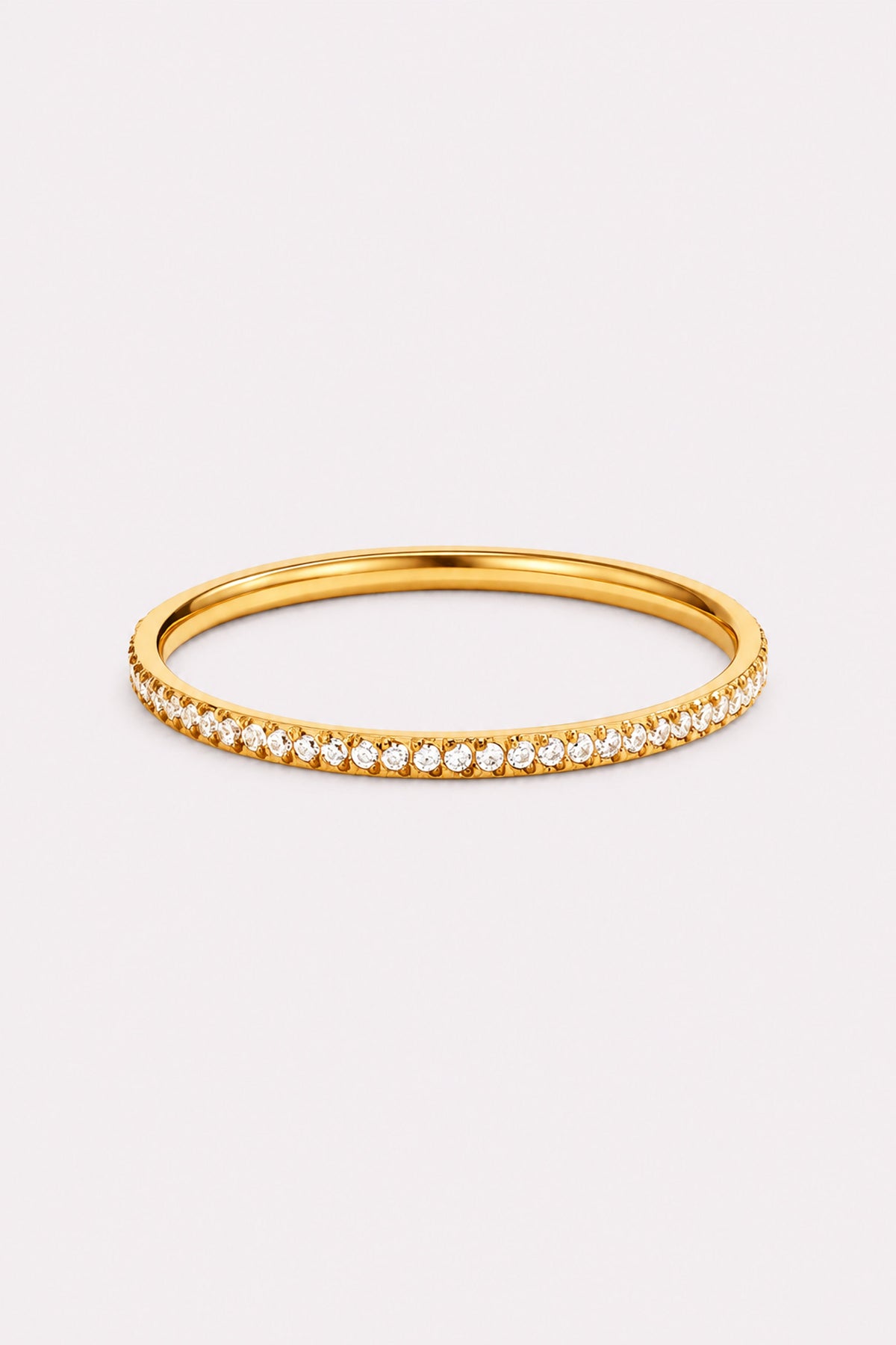 Endless Light Crystal Stacking Ring — studio product view