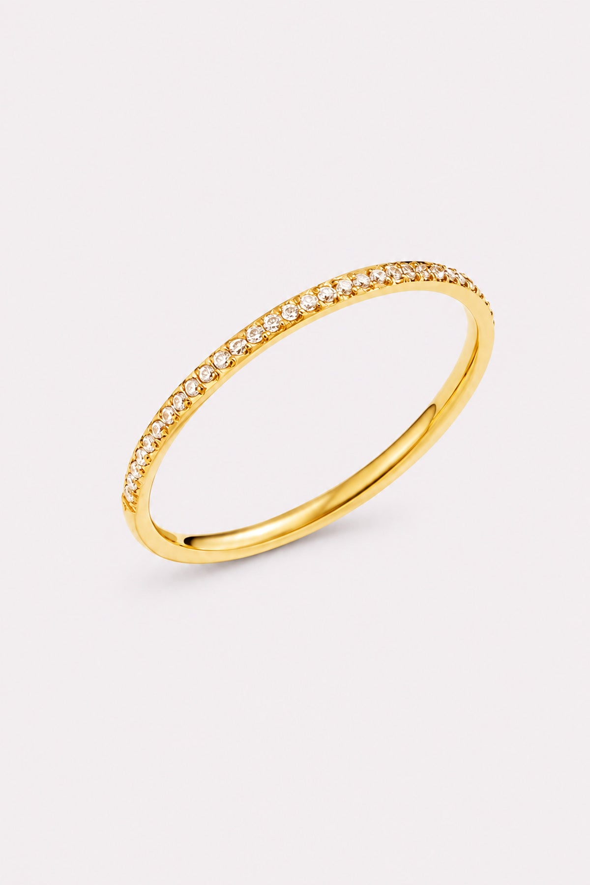 Endless Light Crystal Stacking Ring — studio product view