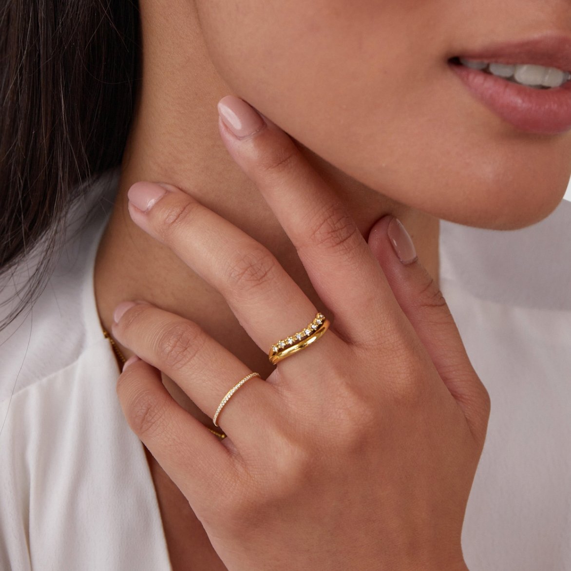 Solstice Spark Layered Crystal Ring — gallery image 4
