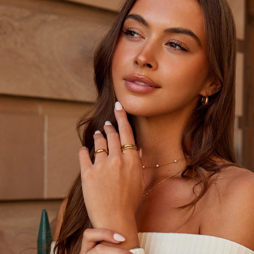 Twist & Gleam Crossed Ring — gallery image 5